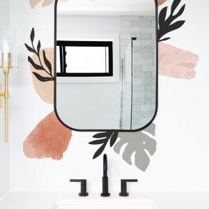 Kvetinové nálepky na stenu. Pastelové kvety (45) – Kvetinové nálepky na stenu do interiéru