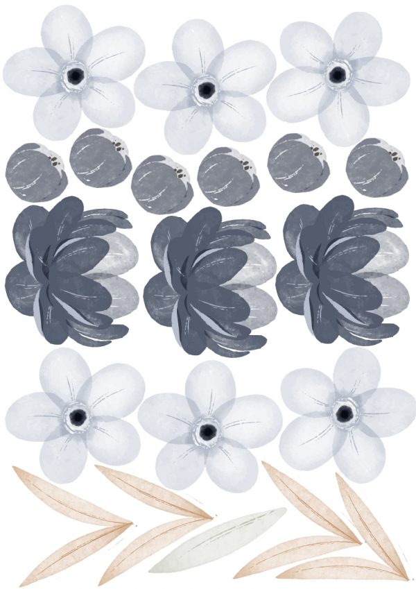 Kvetinové nálepky na stenu. Pastelové kvety (53) – Kvetinové nálepky na stenu do interiéru 3 Objednajte tlač online – rýchlo a bez starostí. Doručenie po celom Slovensku. Letáky, vizitky, bannery, billboardy a viac. - Elegantné kvetinové nálepky pre útulný domov. Kvalitná tlač, jednoduchá aplikácia.