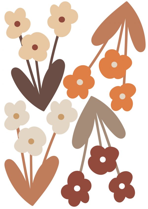 Kvetinové samolepky na stenu. Farebné kvetinové (20) – Kvetinové nálepky na stenu do interiéru 4 Objednajte tlač online – rýchlo a bez starostí. Doručenie po celom Slovensku. Letáky, vizitky, bannery, billboardy a viac. - Elegantné kvetinové nálepky pre útulný domov. Kvalitná tlač, jednoduchá aplikácia.