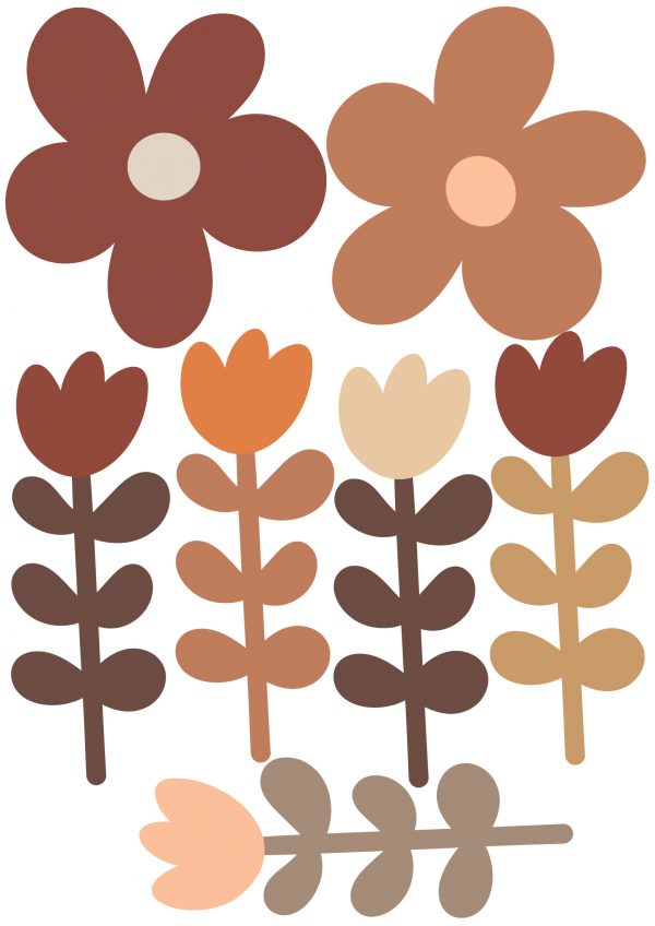 Kvetinové samolepky na stenu. Farebné kvetinové (20) – Kvetinové nálepky na stenu do interiéru 5 Objednajte tlač online – rýchlo a bez starostí. Doručenie po celom Slovensku. Letáky, vizitky, bannery, billboardy a viac. - Elegantné kvetinové nálepky pre útulný domov. Kvalitná tlač, jednoduchá aplikácia.