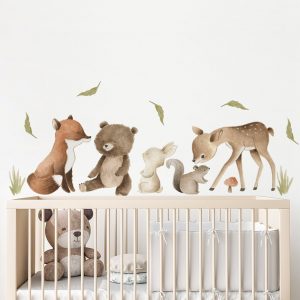 Lesné zvieratá Nástenná samolepka. Lesné zvieratá Nástenná – Hravé nálepky na stenu pre deti