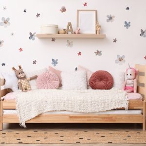 Kvetinové nálepky na stenu. Akvarel botanické dekorácie – Kvetinové nálepky na stenu do interiéru