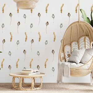 Nálepka na stenu Boho. Field flowers – Kvetinové nálepky na stenu do interiéru