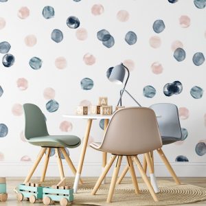 Bodky Nálepky na stenu. Mix Akvarelové bodky (3) – Samolepiace dekorácie na stenu