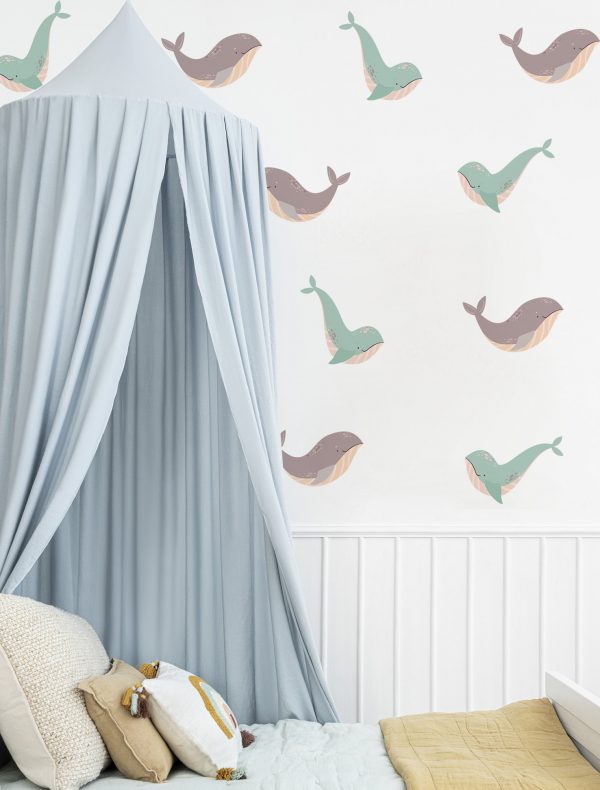 Veľryby nálepky na stenu. Zábavné veľryby (2) – Samolepiace dekorácie na stenu 3 Objednajte tlač online – rýchlo a bez starostí. Doručenie po celom Slovensku. Letáky, vizitky, bannery, billboardy a viac. - Štýlové samolepiace nálepky na stenu – jednoduchá aplikácia, kvalitná tlač a dlhá životnosť.