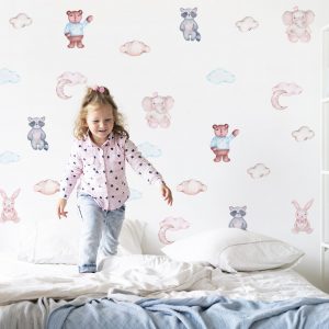 Medveď Nálepky na stenu. Detská izba dekorácie (3) – Samolepiace dekorácie na stenu