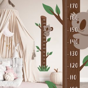 Nálepka na stenu. Koala strome Jungle pre deti – Samolepiace dekorácie na stenu