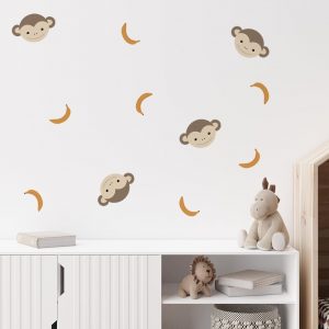 Safari zvieratá nálepky na stenu. Divoké zvieratá (3) – Hravé nálepky na stenu pre deti