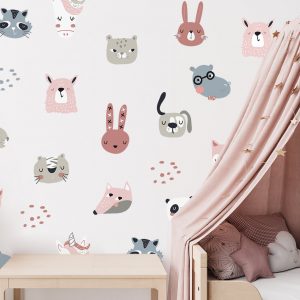 Nálepky na stenu zvierat. Detskej izby (2) – Hravé nálepky na stenu pre deti
