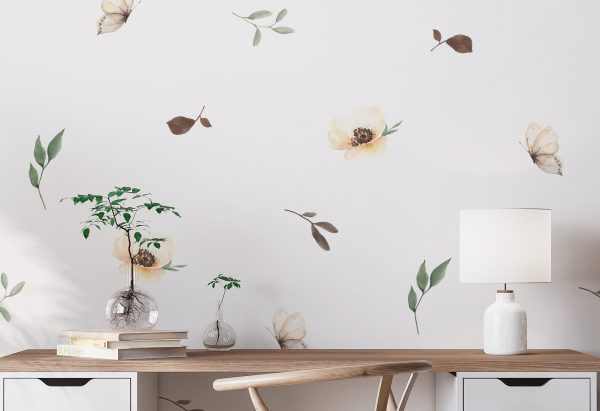 Kvetinové nálepky na stenu. Zelené listy (4) – Kvetinové nálepky na stenu do interiéru 2 Objednajte tlač online – rýchlo a bez starostí. Doručenie po celom Slovensku. Letáky, vizitky, bannery, billboardy a viac. - Elegantné kvetinové nálepky pre útulný domov. Kvalitná tlač, jednoduchá aplikácia.