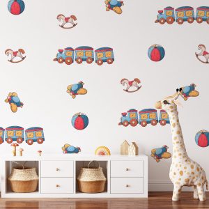 Vlaky nálepky na stenu. Peal & Stick (4) – Samolepiace dekorácie na stenu