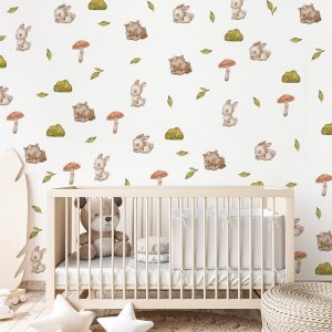 Nálepky na stenu Králiky. Zábavné Králiky (4) – Samolepiace dekorácie na stenu