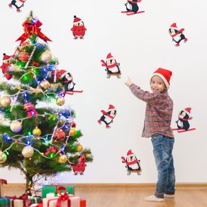 Vianočné nálepky na stenu. Jednoduché prestavenie (8) – Samolepiace dekorácie na stenu